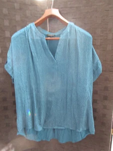Camicetta donna Lane Bryant blu a pois manica corta taglie forti 22 usata in ottime condizioni - Foto 1 di 4