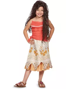 Child's Girls Classic Disney Moana Dress Costume - Picture 1 of 1