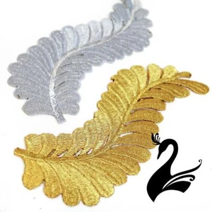 Motif Iron-On Embroidered Royal Leaf Vine Applique 20cm Style 6412 (Price per... - Picture 1 of 3
