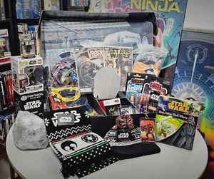 GIFT SET! STAR WARS MERCH! T-SHIRTS (LG) FUNKO POP COMICS PRINTS FIGURES & MORE! - Picture 1 of 24