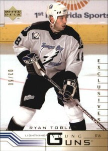 2001-02 Upper Deck Exclusives #440 Ryan Tobler /50 - EXACT SCAN