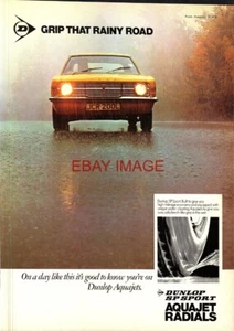 Ford 'Cortina Mk.III' 1975 coche Dunlop 'Aquajet' neumático anuncio impreso anuncio 739/24 - Imagen 1 de 1