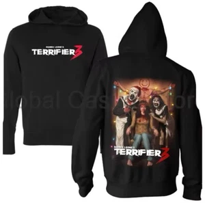 Terrifier 3 Merch Hoodie 2025 Horror Movie Cosplay Long Sleeve Sz S-6XL. - Picture 1 of 3