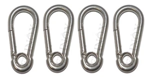 Augenkarabiner Ø5mm Länge 50mm (Set 4 Stück) Edelstahl A4 - Bild 1 von 2