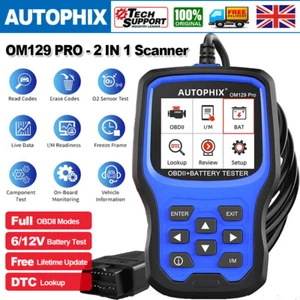 AUTOPHIX OM129 PRO OBD2 Scanner Car Battery Tester Code Reader Diagnostic Tool - Picture 1 of 16