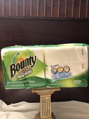 2010 NEW 1 Pack Bounty Quilted Napkins White 200 ct, Discontinued - Image 1 of 4