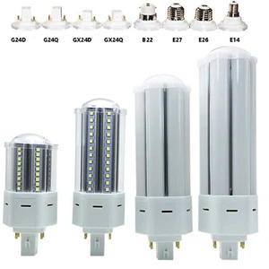 10W - 25W G24 GX24 E27 E14 E26 LED Horizontal Plug Light 2835 SMD Spotlight Lamp - Picture 1 of 20