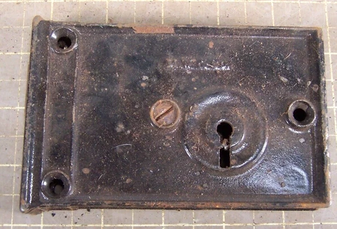 Vintage M. W. & Co. Cast Iron Mortise Door Lock Latch (J) Cover
