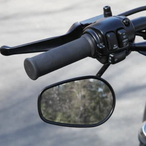 Pair Black Rear View Mirrors For Harley Davidson Sportster 1200 Nightster XL883 - Foto 1 di 12