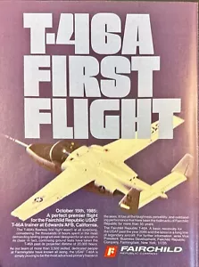 Fairchild Republic T-46A Trainer Vintage Print Ad 1985 - Picture 1 of 6