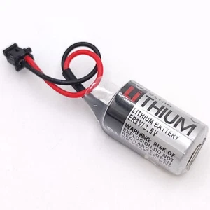 For Toshiba ER3V JZSP-BA01 3.6V LI-SOL2 PLC Lithium Battery 1000mAh Black Plug - Picture 1 of 5
