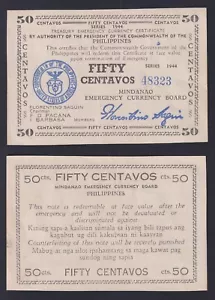 Billet Philippines 50 Centavos 1944 P S514b Sup / Au - Imagen 1 de 1