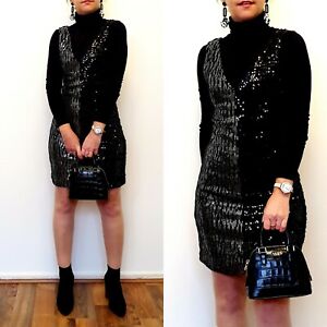 Zara New Black Dress Size M UK 10