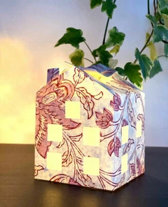 Bunte Schnur hängend Handarbeit Papier Haus Party Weihnachten Xmas Tischdeko - Bild 1 von 3