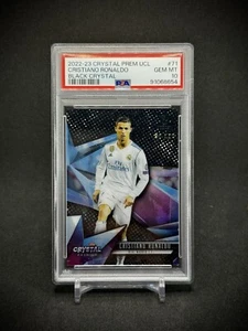 Cristiano Ronaldo 2022 Topps Crystal Premium Black Refractor /50 SP PSA 10 - Picture 1 of 2