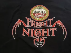 Amstel Light Beer Men's Black T-shirt Size Large Halloween Fright Night 2001 - Picture 1 of 6