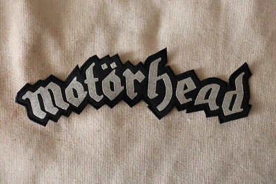 Motorhead Back Patch 12" x 4" Inches Custom Embroidered Metallic Shimmery Silver - Image 1 of 4