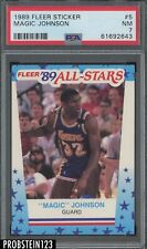 1989 Fleer Sticker Basketball #5 Magic Johnson Los Angeles Lakers HOF PSA 7 NM