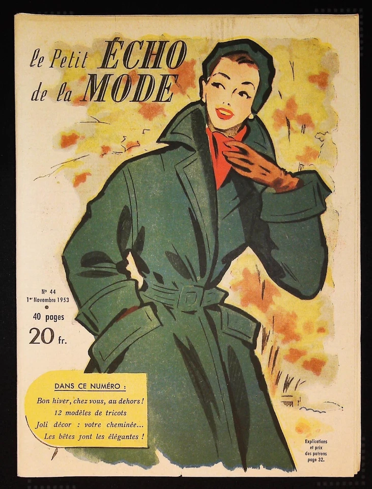 Le Petit Echo de la Mode année 1953, Ancien magazine Français N°44 - Photo 1/1