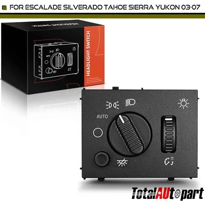 Interruptor de farol para Chevrolet Silverado 1500 2500 3500 GMC Sierra Yukon 2003-06 - Imagem 1 de 4