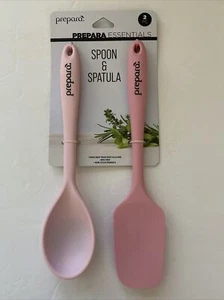 Pink Spoon And Spatula Cooking Utensil Set Silicone New - Picture 1 of 3