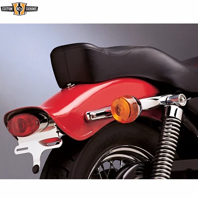 Guardabarros trasero y luz trasera Sport Bob de acero crudo aptos para Harley Sportster 1994-2003 Foto 1 de 4