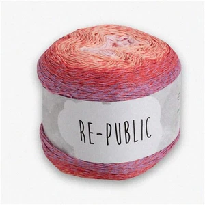 EcoBlend Delight: Re-Public Cake Yarn - 100% Recycled Cotton, 250g (8.8 Oz), 100 - Picture 1 of 5