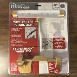 ritelite Wireless LED Picture Light Battery Operated Frame Lamp w/ Mount 2009 - Picture 1 of 7