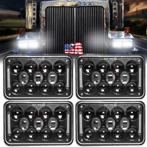 For International Harvester 9300 1988-2000 Trucks 4pcs4x6" LED Headlights Hi/LO - Picture 1 of 11