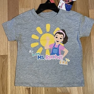 In My MS RACHEL Era Grey T-Shirt Ms Rachel And The Sun Toddler Size 2T Unisex - Picture 1 of 3