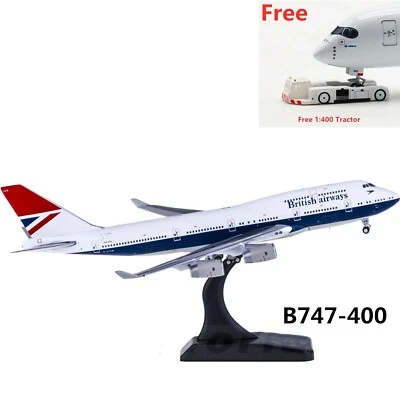 1:400 Geminijets GJBAW1858 British Airways B747-400 G-CIVB Free Tractor+Stand - Image 1 of 3