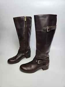 Bandolino Knee High Brown Leather Boots Womens Size 6.5 Riding Boots Fall Boots - Picture 1 of 12
