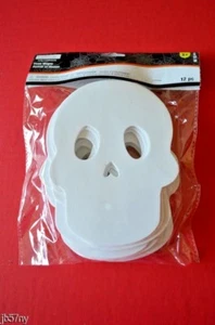 Halloween White Foam Shape Skulls by Creatology 6" x 4.5" 12 pc New - Picture 1 of 2