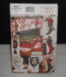 Vogue Craft Pattern Waverly #9560 Christmas Sewing Pattern  Uncut /FF - Picture 1 of 2