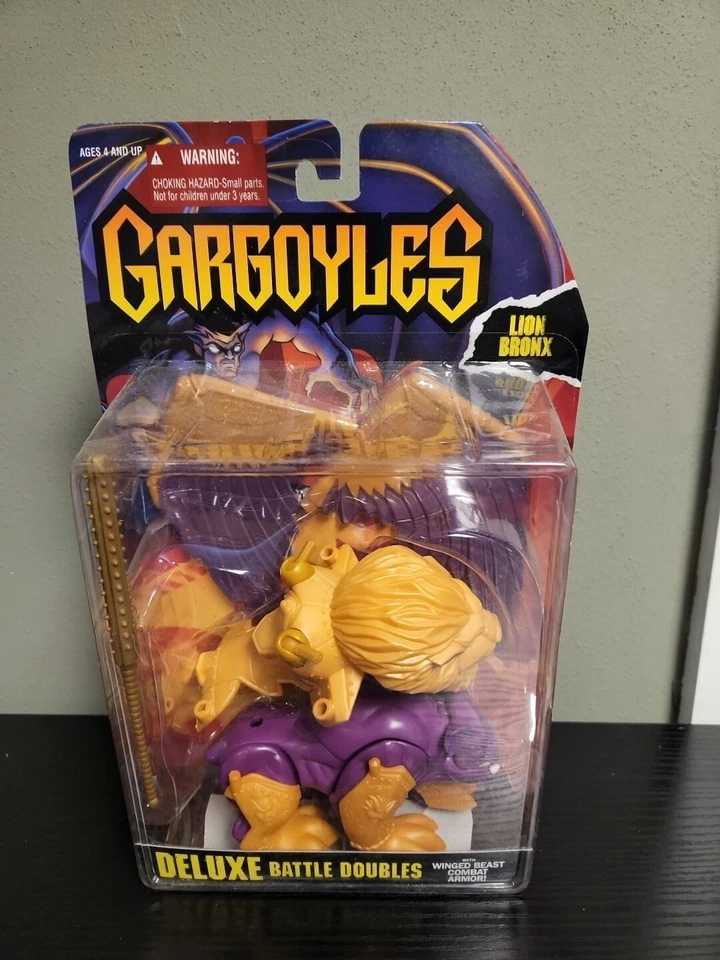 Lion Bronx Kenner Gargoyles Deluxe Battle Doubles Action Figure 1995 Armor 6