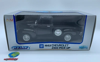 Welly Chevrolet 3100 Pick Up 1953, automodello scala 1:24, vintage (1828) - Immagine 1 di 4