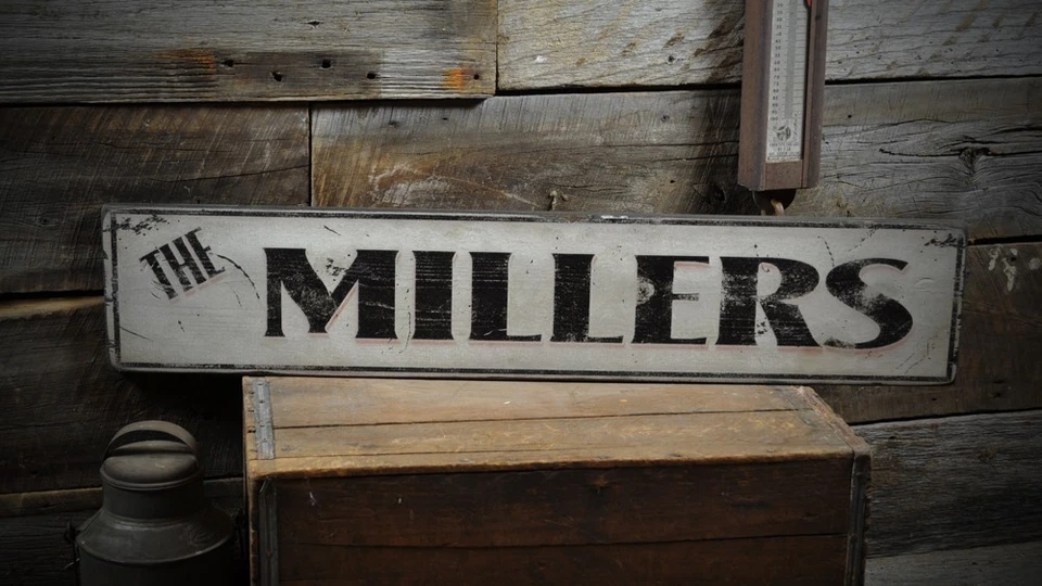 Personalized Family Name Sign - Rustic Hand Made Vintage Wooden - Image 1 of 1