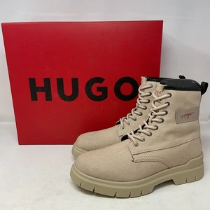 HUGO BOSS Ryan Canvas Lace-Up Boots Light Beige Men's Size 7M - Bild 1 von 13