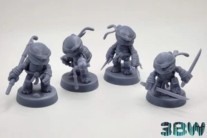 Chibi TMNT Set | 2-Inch Resin Model Kit | DIY TMNT Set | Teenage Mutant Ninja Tu - Picture 1 of 9