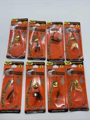 Lote de 8 señuelos de pesca giratorios Joe's Flies Short Striker tallas 8 y 10 multiespecies Foto 1 de 4