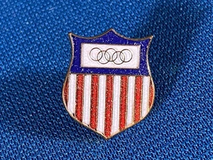 Olympic Rings & USA American Shield Pin Lt#1 - Bild 1 von 2