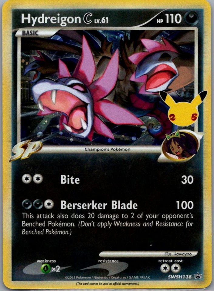 Hydreigon C lv.61 Promo SWSH: Sword & Shield Promo Cards SWSH138 NM - Image 1 of 2