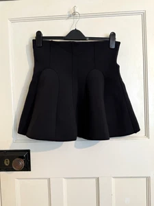 & Other Stories Mini Falda Negra Talla US 10 UK 14 Cintura 32" Poliamida - Imagen 1 de 5