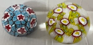Vintage Murano Art Glass Paperweights- Set of 2 - Picture 1 of 10