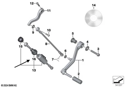 Asistente de cambio original BMW Motorrad Pro 2016-2025 23418545533 Foto 1 de 4