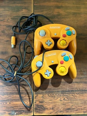 Lot of 2 Nintendo Gamecube Controller Orange Model DOL-003 TestedJapan B45MI - Image 1 of 4