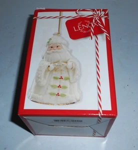LENOX HOLIDAY CHEER White Porcelain Ornament  SANTA W/Star 3.5"  NIB - Picture 1 of 4