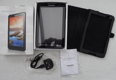 LENOVO TAB A8 A5500-F 16GB. Midnight Blue Bundle with charger, box & case. 8" - Image 1 of 4