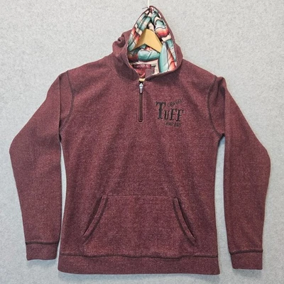 Sudadera con Capucha Cowgirl Tuff Co para Mujer M Borgoña 1/4 Cremallera Suroeste Oeste Pullover Foto 1 de 4