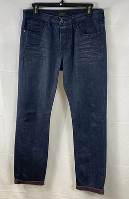Pantalones de mezclilla rectos azules Ted Baker para hombre talla 30 Foto 1 de 4
